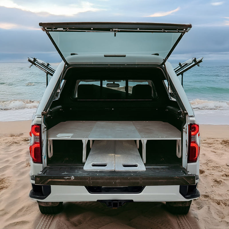 Load image into Gallery viewer, Affordable Chevy Silverado Rock Sliders Lengthwise
