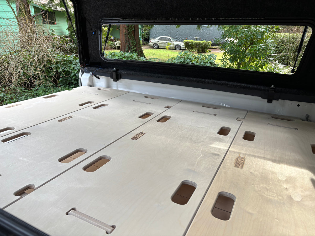BamBed in 2000-2006 Toyota Tundra. Sliders shown are not included.